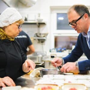 La chef Rosalia Pruiti con calogero Morgano